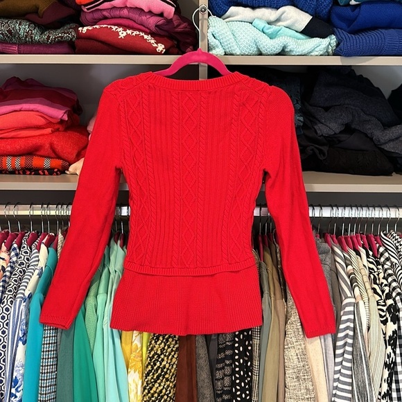 Talbots Red Crew Neck Sweater - Picture 3 of 3